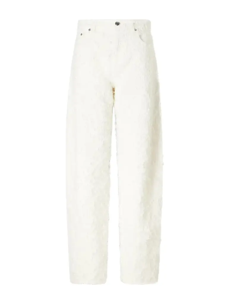 Haikure Clyde Double Frayed Mid-rise Barrel-leg Jeans
