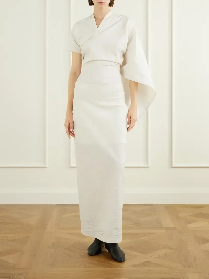 Issey Miyake Allow Draped Stretch Washi-blend Maxi Dress | Thumbnail 2
