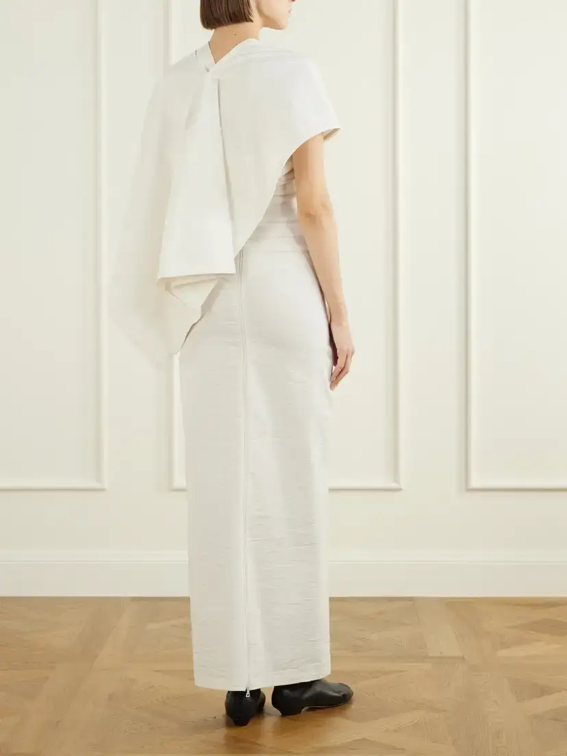 Issey Miyake Allow Draped Stretch Washi-blend Maxi Dress | Thumbnail 3