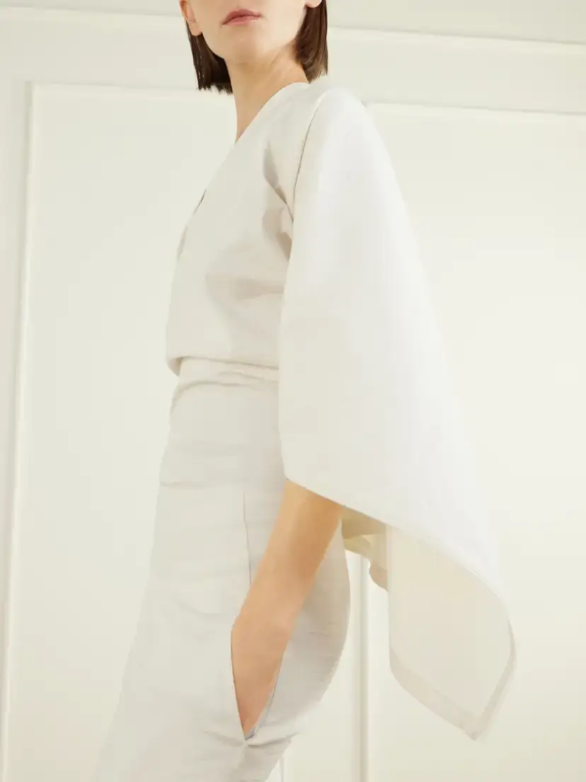 Issey Miyake Allow Draped Stretch Washi-blend Maxi Dress | Thumbnail 4