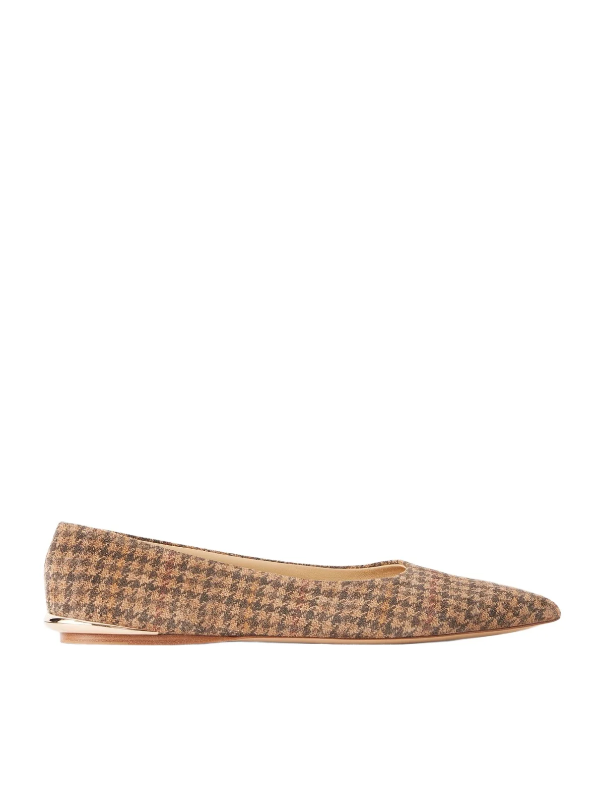 Gabriela Hearst Fleur Printed Houndstooth Suede Flats