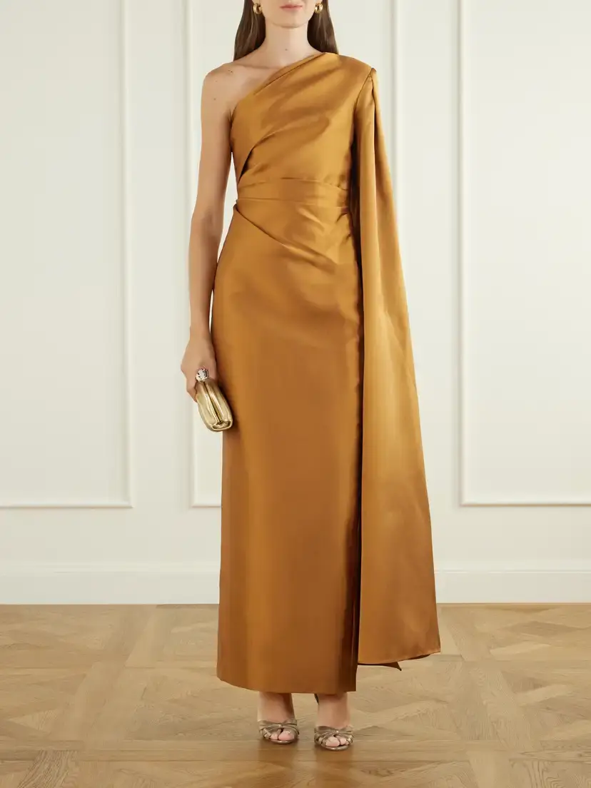 Solace London Veya One-shoulder Twill Gown | Thumbnail 2 Solace London Veya One-shoulder Twill Gown | Thumbnail 2