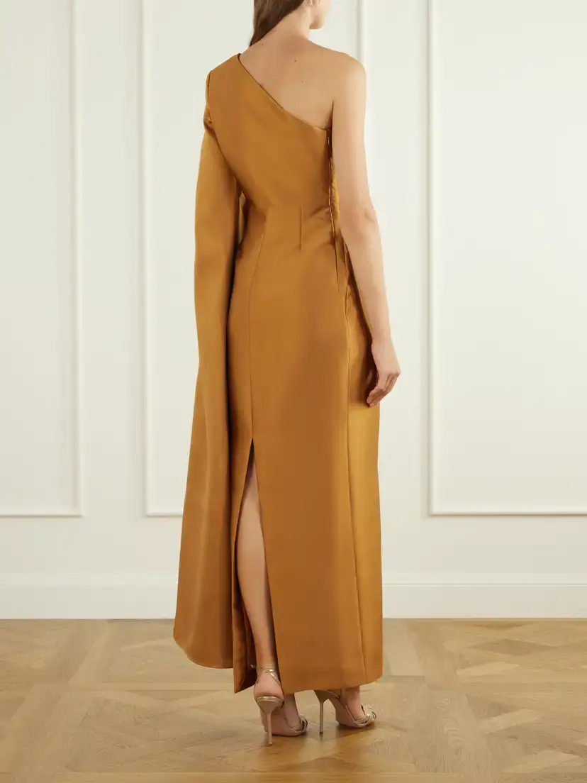 Solace London Veya One-shoulder Twill Gown | Thumbnail 3 Solace London Veya One-shoulder Twill Gown | Thumbnail 3
