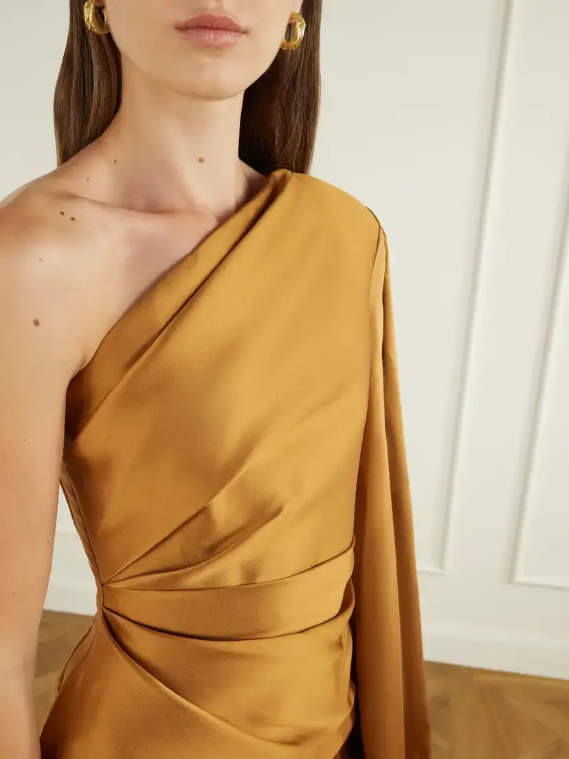 Solace London Veya One-shoulder Twill Gown | Thumbnail 4 Solace London Veya One-shoulder Twill Gown | Thumbnail 4