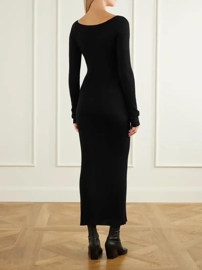 Le Kasha Ternil Ribbed Cashmere Maxi Dress | Thumbnail 3 Le Kasha Ternil Ribbed Cashmere Maxi Dress | Thumbnail 3