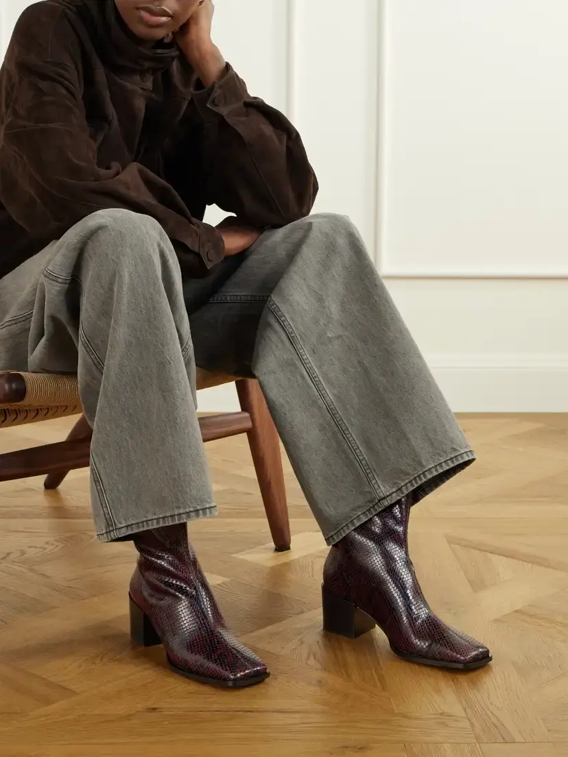 aeyde Amina Sneak-effect Leather Ankle Boots | Thumbnail 2 aeyde Amina Sneak-effect Leather Ankle Boots | Thumbnail 2