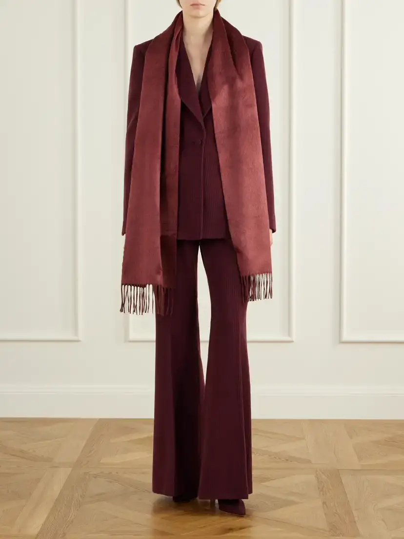 Gabriela Hearst Blaine Fringed Silk And Cashmere-blend Scarf | Thumbnail 2 Gabriela Hearst Blaine Fringed Silk And Cashmere-blend Scarf | Thumbnail 2