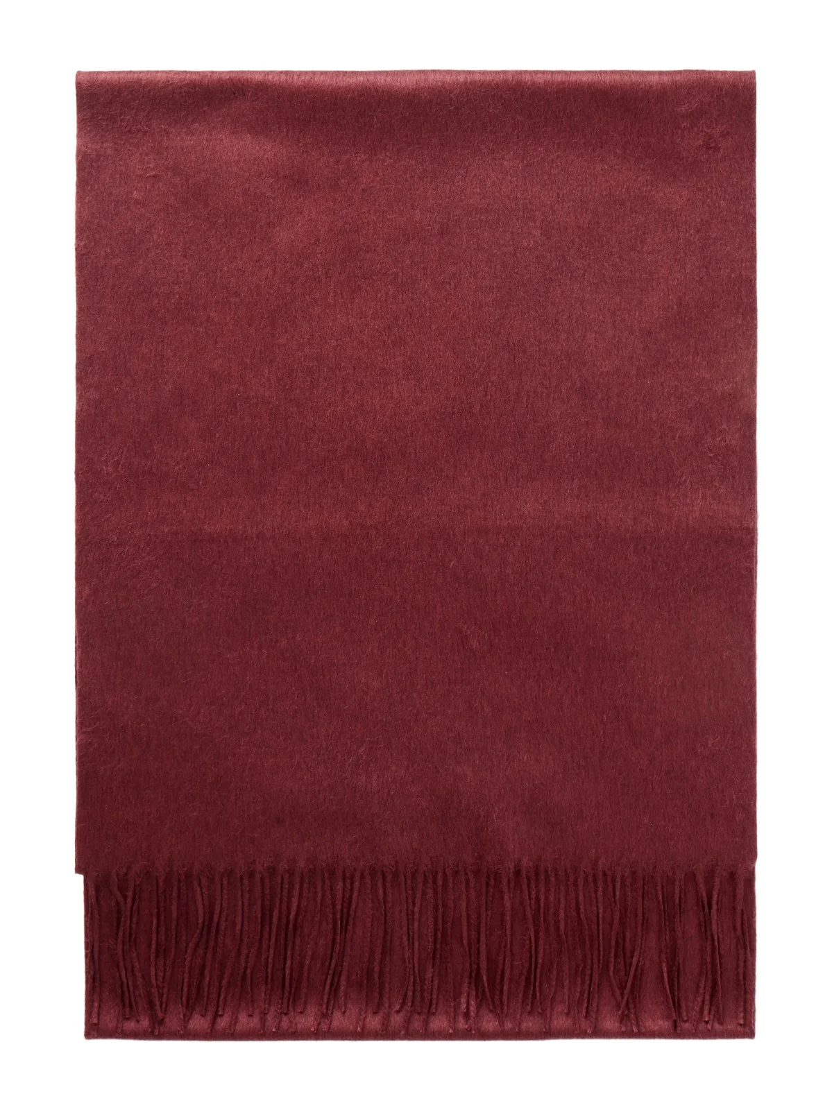Gabriela Hearst Blaine Fringed Silk And Cashmere-blend Scarf - Burgundy