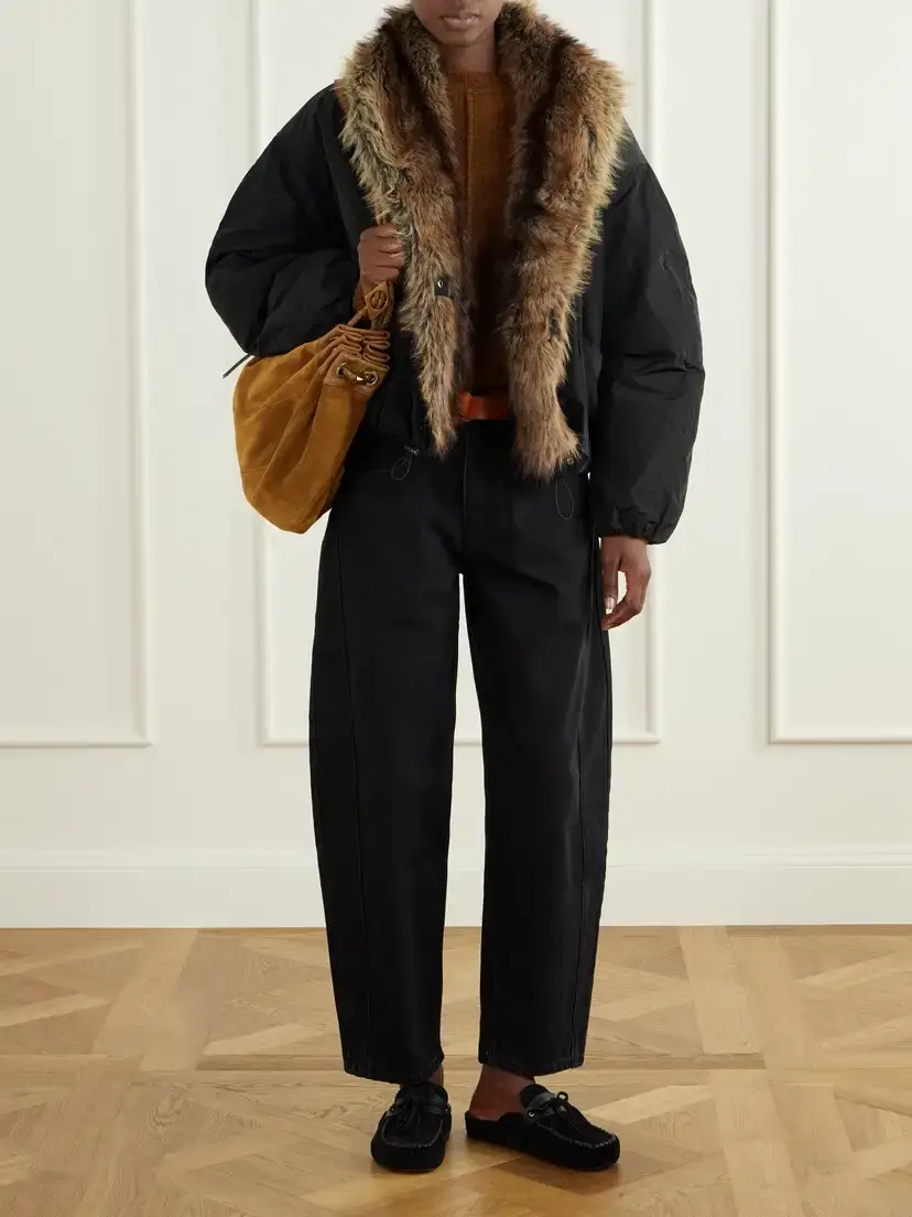 Isabel Marant Charone Reversible Plush-trimmed Shell Jacket | Thumbnail 2 Isabel Marant Charone Reversible Plush-trimmed Shell Jacket | Thumbnail 2