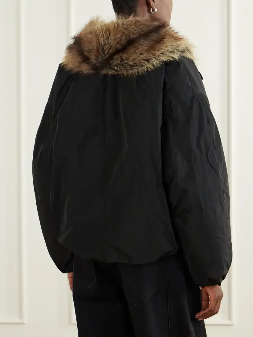 Isabel Marant Charone Reversible Plush-trimmed Shell Jacket | Thumbnail 4 Isabel Marant Charone Reversible Plush-trimmed Shell Jacket | Thumbnail 4