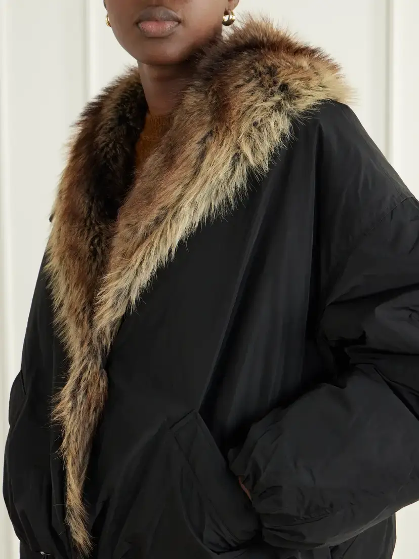 Isabel Marant Charone Reversible Plush-trimmed Shell Jacket | Thumbnail 5 Isabel Marant Charone Reversible Plush-trimmed Shell Jacket | Thumbnail 5