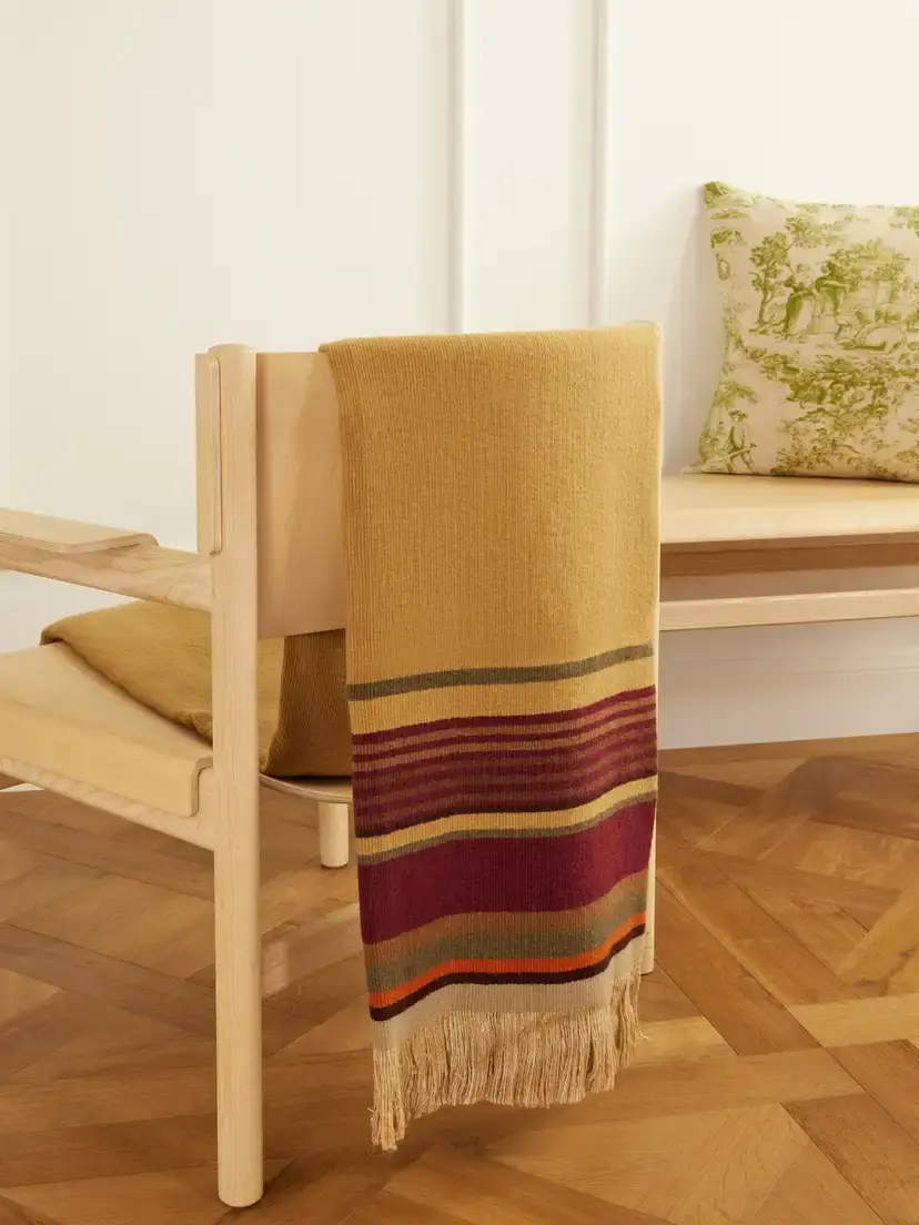 The House of Lyria Grottesco Fringes Striped Woven Throw | Thumbnail 2 The House of Lyria Grottesco Fringes Striped Woven Throw | Thumbnail 2
