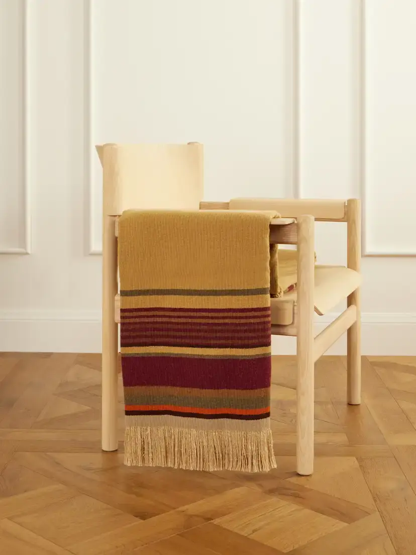 The House of Lyria Grottesco Fringes Striped Woven Throw | Image 1 The House of Lyria Grottesco Fringes Striped Woven Throw | Image 1