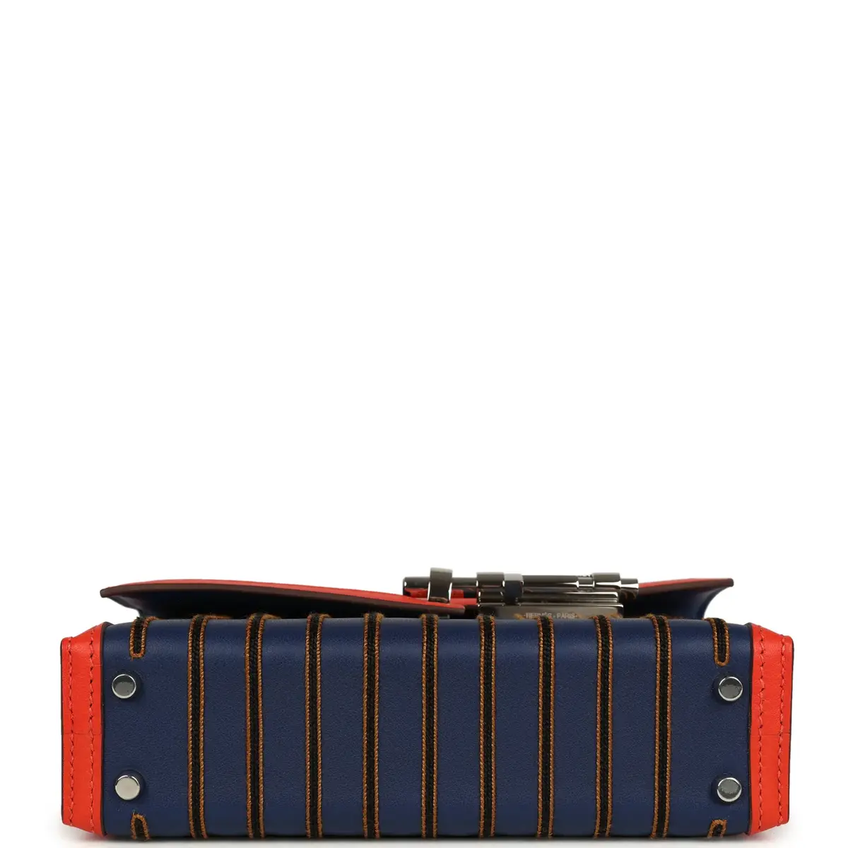 HERMÈS Hermes Mini Verrou 17 Capucine, Bleu Electric, Bleu Saphir Swift Palladium Hardware | Thumbnail 6 HERMÈS Hermes Mini Verrou 17 Capucine, Bleu Electric, Bleu Saphir Swift Palladium Hardware | Thumbnail 6