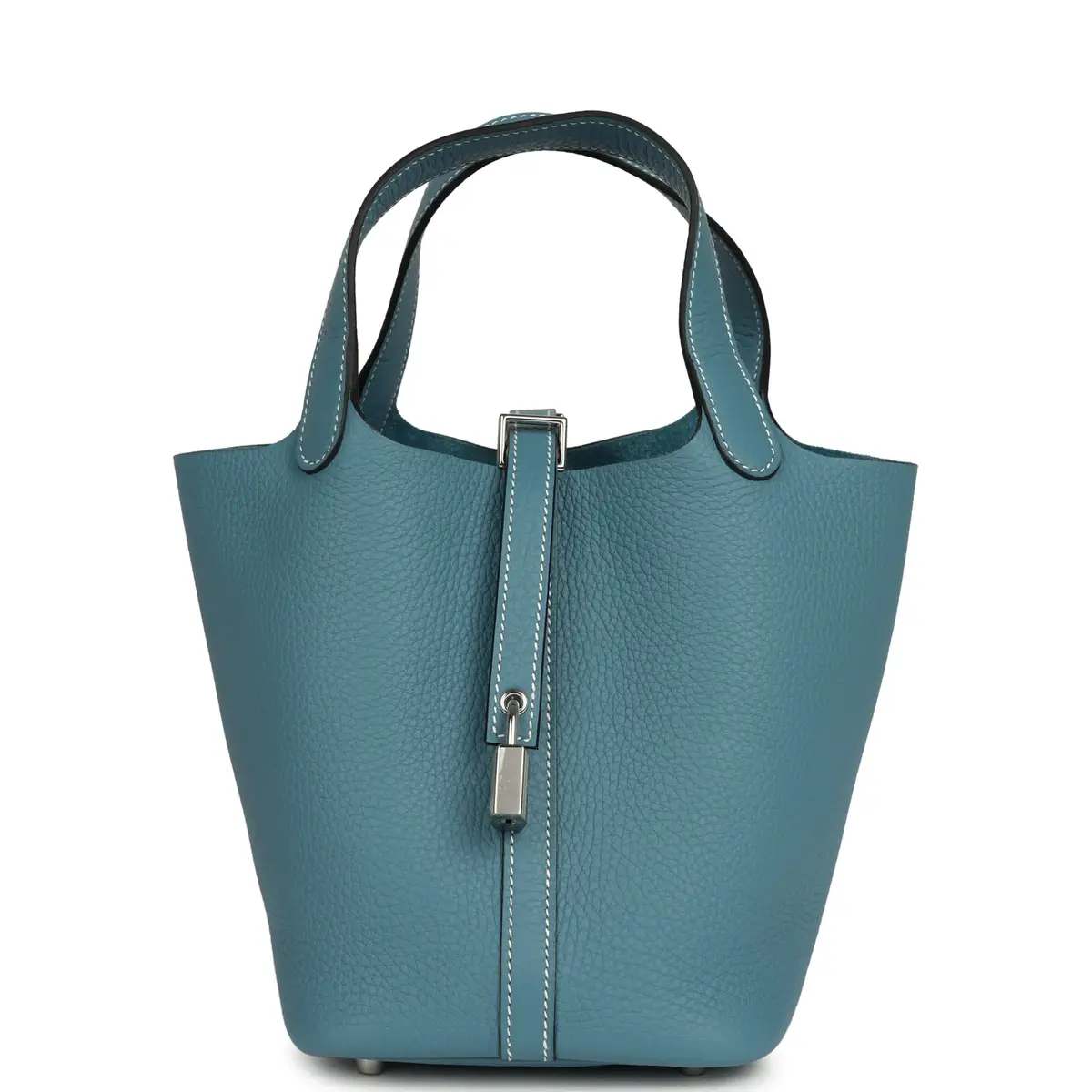 HERMÈS Hermes Picotin Lock 18 Blue Jean Clemence Palladium Hardware | Image 1 HERMÈS Hermes Picotin Lock 18 Blue Jean Clemence Palladium Hardware | Image 1