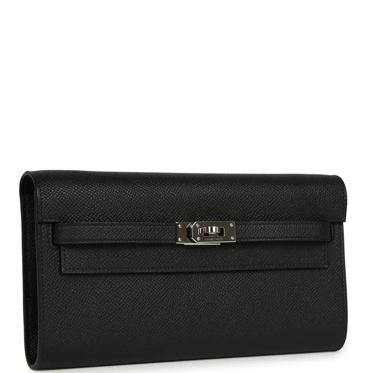 HERMÈS Pre-owned Hermes Kelly Wallet To Go Black Epsom Palladium Hardware | Thumbnail 2 HERMÈS Pre-owned Hermes Kelly Wallet To Go Black Epsom Palladium Hardware | Thumbnail 2