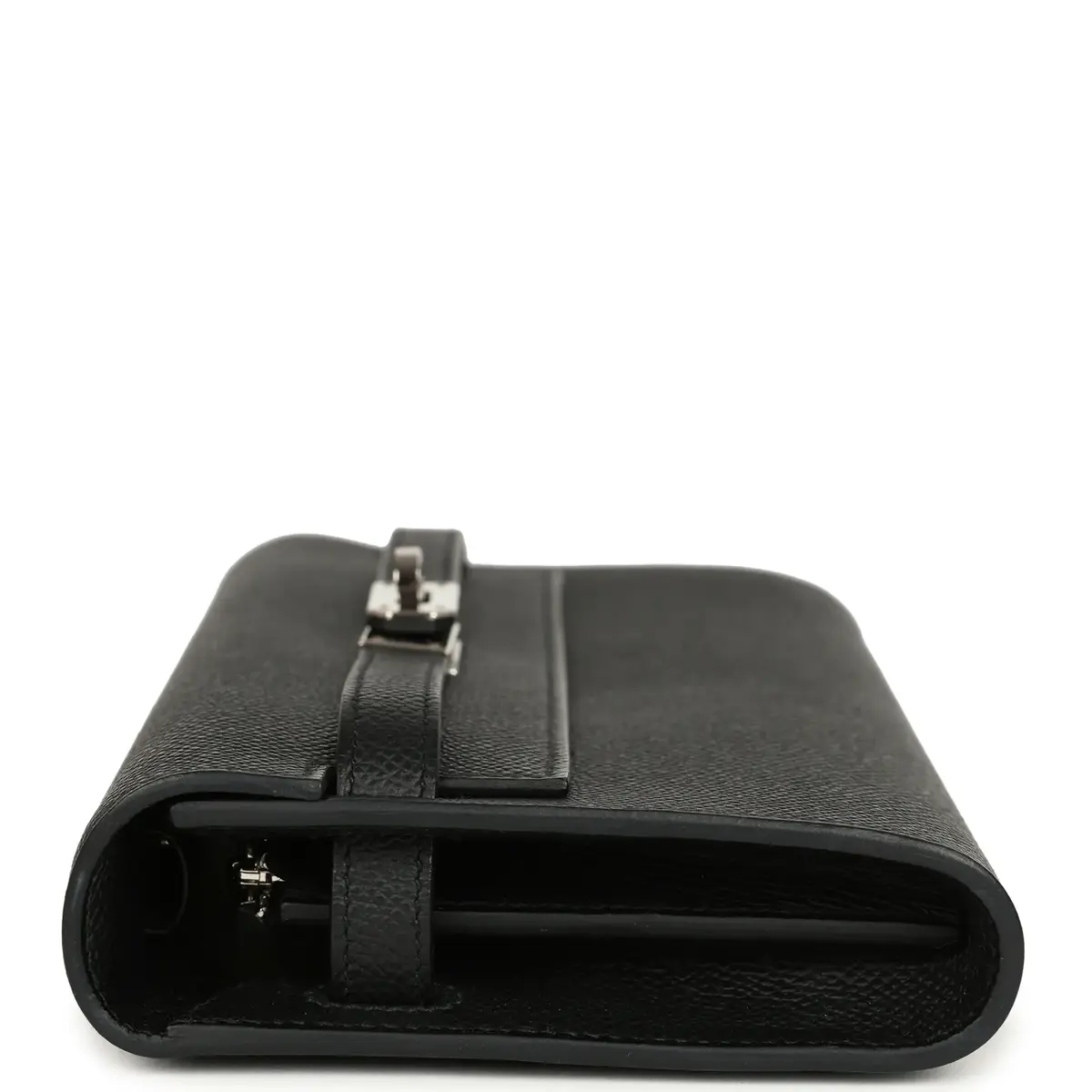 HERMÈS Pre-owned Hermes Kelly Wallet To Go Black Epsom Palladium Hardware | Thumbnail 4 HERMÈS Pre-owned Hermes Kelly Wallet To Go Black Epsom Palladium Hardware | Thumbnail 4
