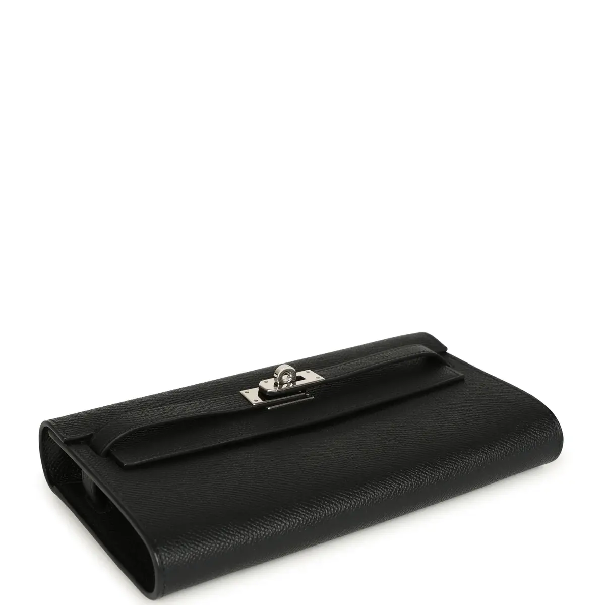 HERMÈS Pre-owned Hermes Kelly Wallet To Go Black Epsom Palladium Hardware | Thumbnail 5 HERMÈS Pre-owned Hermes Kelly Wallet To Go Black Epsom Palladium Hardware | Thumbnail 5