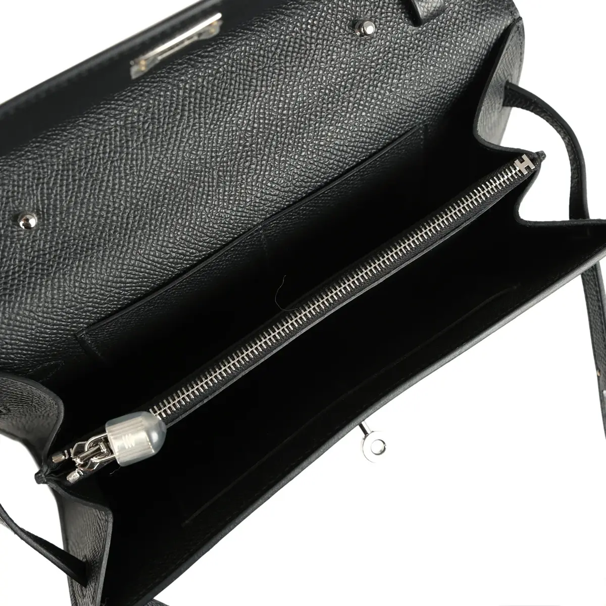 HERMÈS Pre-owned Hermes Kelly Wallet To Go Black Epsom Palladium Hardware | Thumbnail 8 HERMÈS Pre-owned Hermes Kelly Wallet To Go Black Epsom Palladium Hardware | Thumbnail 8