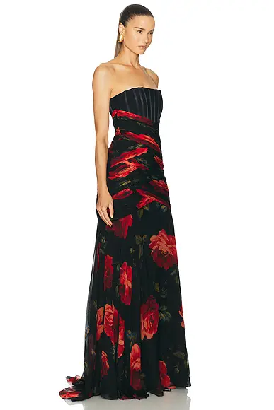 Carolina Herrera Strapless Exposed Bustier Gown | Thumbnail 2