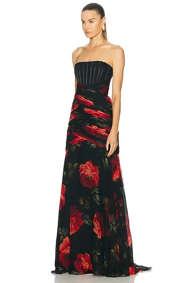 Carolina Herrera Strapless Exposed Bustier Gown | Thumbnail 3