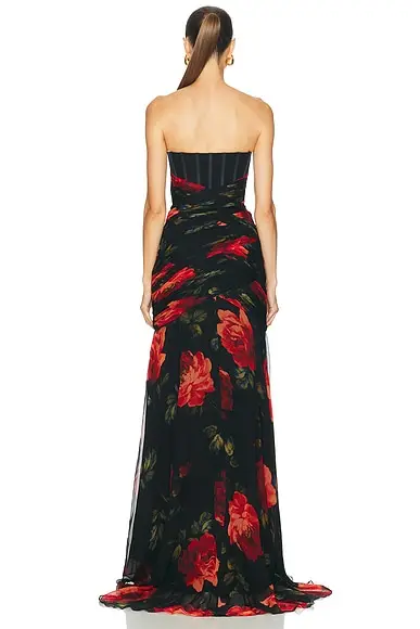 Carolina Herrera Strapless Exposed Bustier Gown | Thumbnail 4