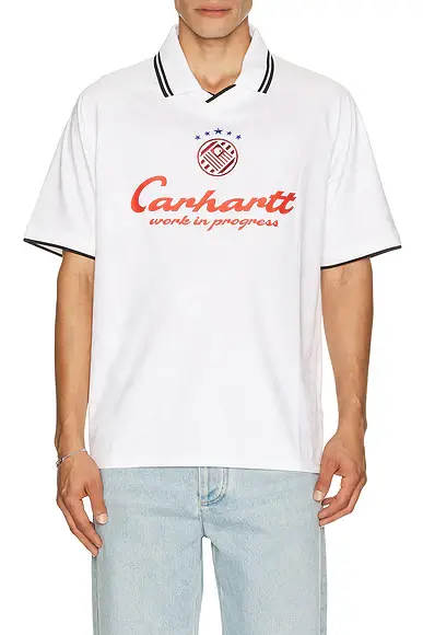 Carhartt WIP Short Sleeve Terrace Football Tee Shirt | Image 1 Carhartt WIP Short Sleeve Terrace Football Tee Shirt | Image 1