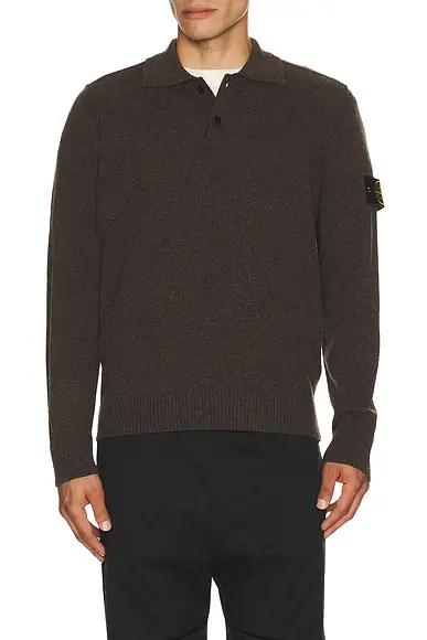 Stone Island Long Sleeve Polo | Image 1 Stone Island Long Sleeve Polo | Image 1