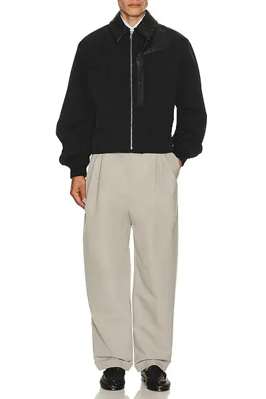 Bottega Veneta Nylon Cotton Tech Twill Blouson Intrecciato Collar | Thumbnail 3 Bottega Veneta Nylon Cotton Tech Twill Blouson Intrecciato Collar | Thumbnail 3