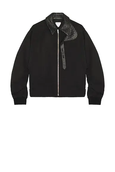 Bottega Veneta Nylon Cotton Tech Twill Blouson Intrecciato Collar | Thumbnail 4 Bottega Veneta Nylon Cotton Tech Twill Blouson Intrecciato Collar | Thumbnail 4
