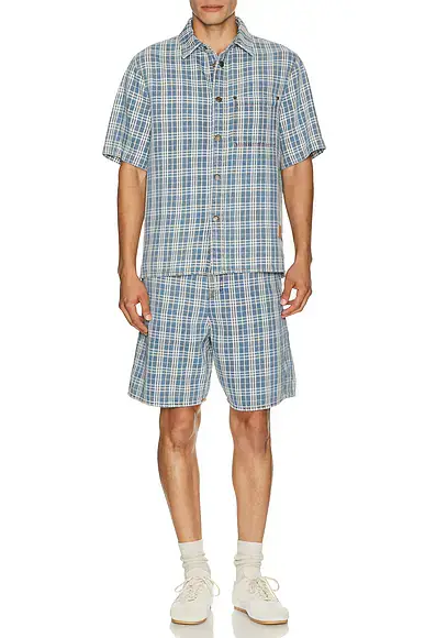 Burberry Donald Short Sleeve Check Denim Shirt | Thumbnail 3 Burberry Donald Short Sleeve Check Denim Shirt | Thumbnail 3