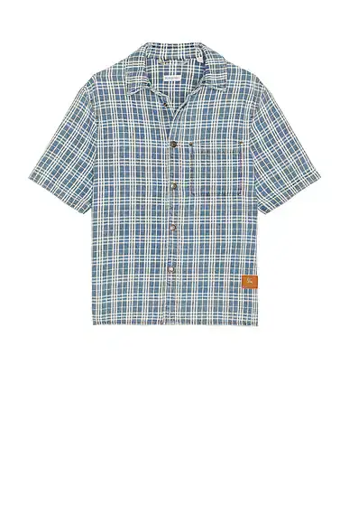 Burberry Donald Short Sleeve Check Denim Shirt | Thumbnail 4 Burberry Donald Short Sleeve Check Denim Shirt | Thumbnail 4