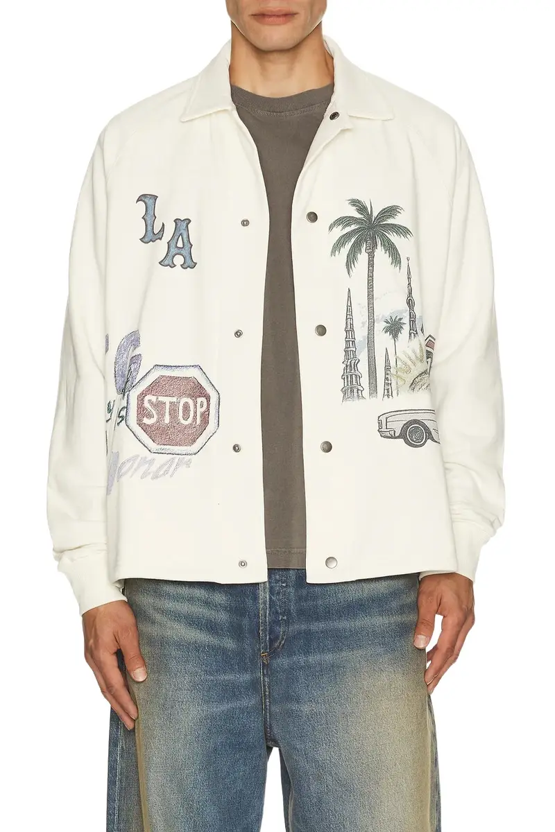 All Over La Fleece Coaches Jacket All Over La Fleece Coaches Jacket