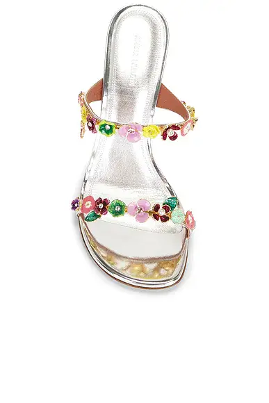 Amina Muaddi Vittoria 105 Slipper Sandal | Thumbnail 4