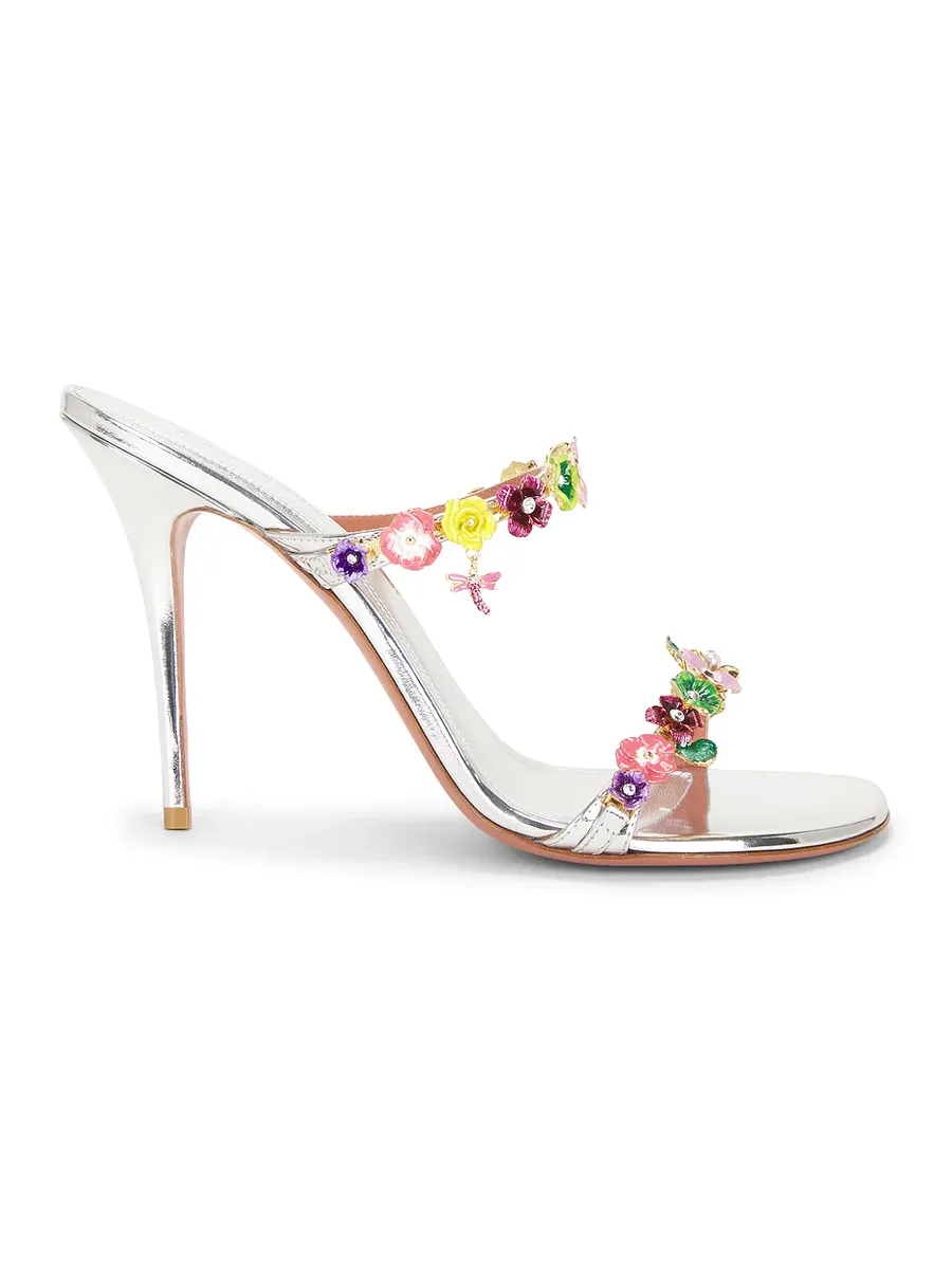 Amina Muaddi Vittoria 105 Slipper Sandal