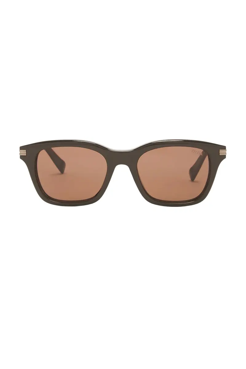 Zegna Geometric Acetate Sunglasses