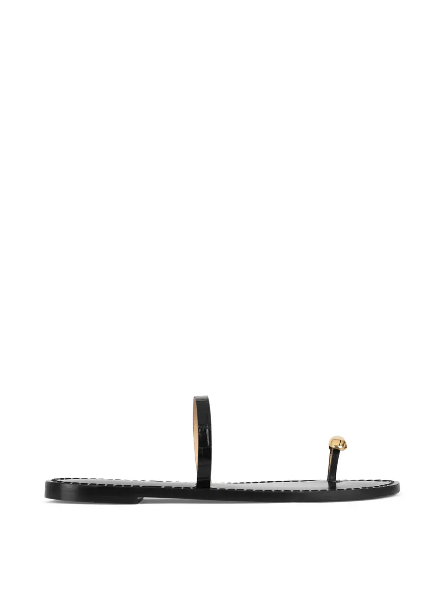 AMANU Croc-Embossed Kibera Sandals