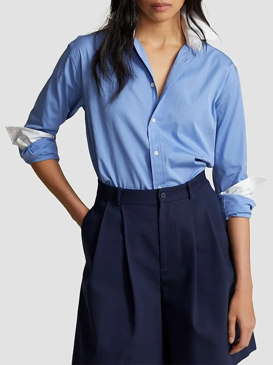 Polo Ralph Lauren Women's Relaxed Fit Cotton Shirt | Thumbnail 3 Polo Ralph Lauren Women's Relaxed Fit Cotton Shirt | Thumbnail 3