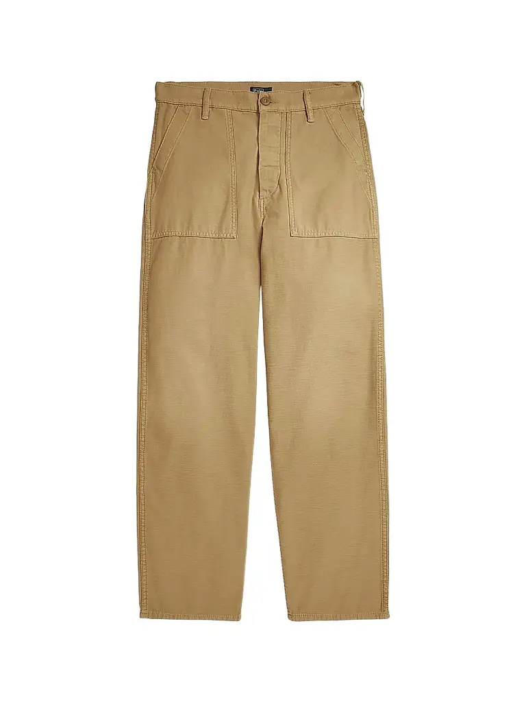 Polo Ralph Lauren Women's Ricky Cotton Sateen Wide-Leg Pants - Khaki | Image 1 Polo Ralph Lauren Women's Ricky Cotton Sateen Wide-Leg Pants - Khaki | Image 1