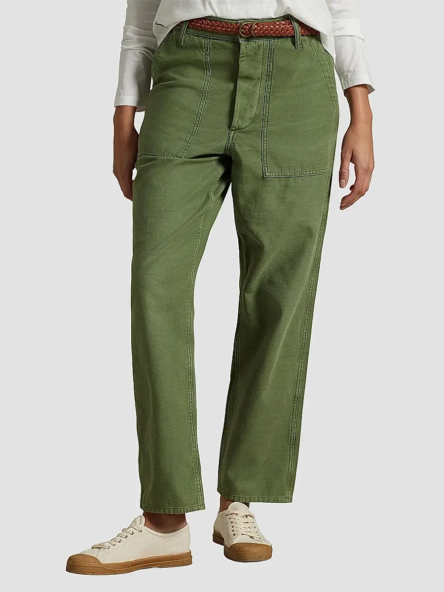 Polo Ralph Lauren Women's The Ricky Cotton Sateen Straight-Leg Pants | Thumbnail 3