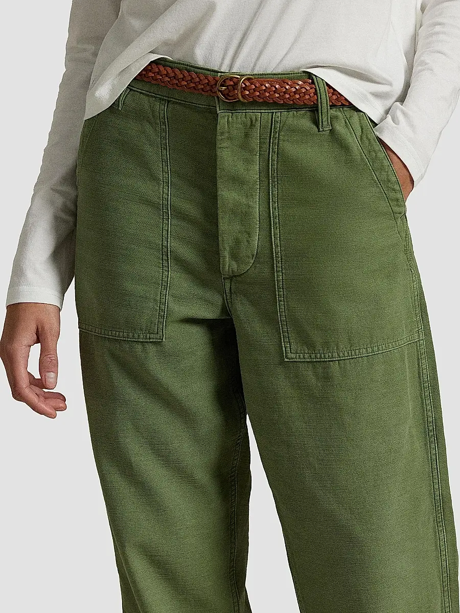 Polo Ralph Lauren Women's The Ricky Cotton Sateen Straight-Leg Pants | Thumbnail 5