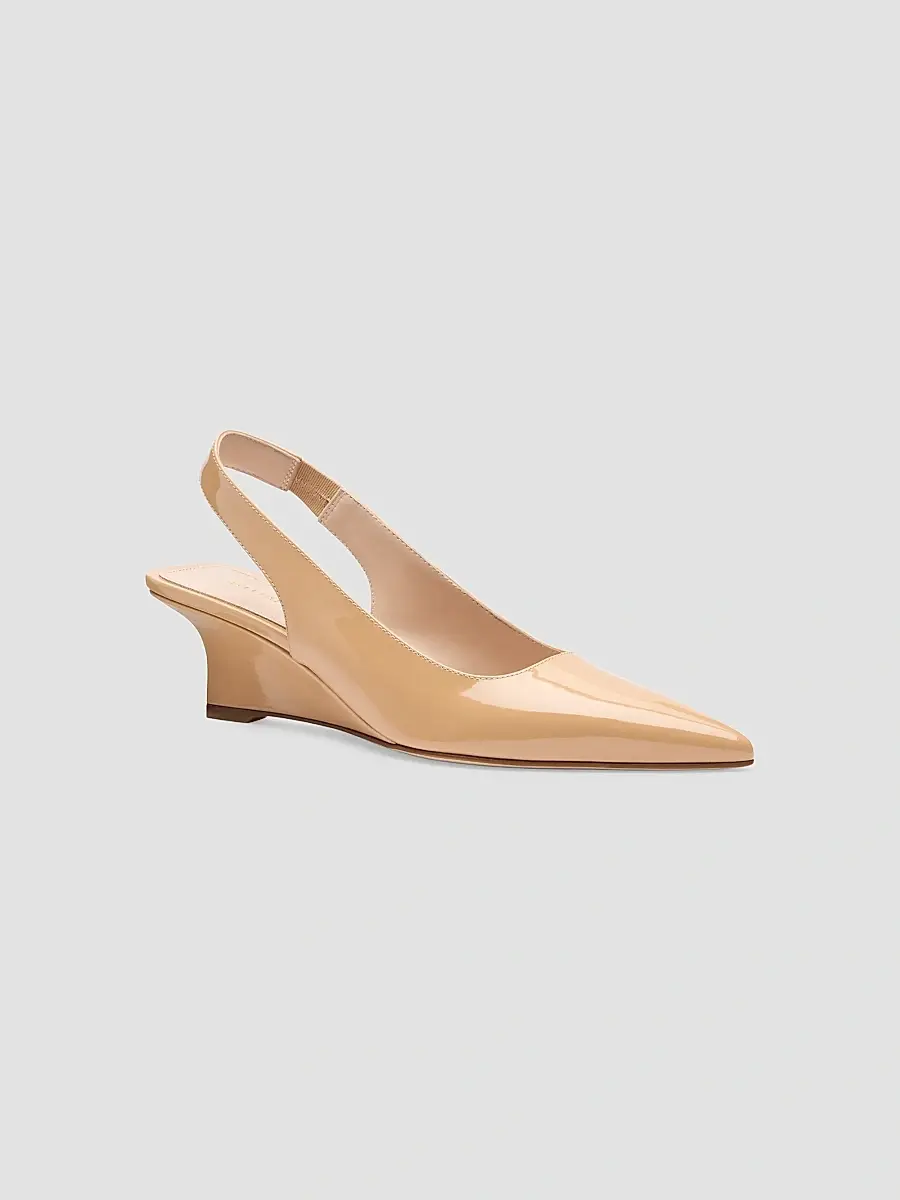 Stuart Weitzman Women's Vinnie 50MM Patent Leather Slingback Pumps | Thumbnail 2 Stuart Weitzman Women's Vinnie 50MM Patent Leather Slingback Pumps | Thumbnail 2