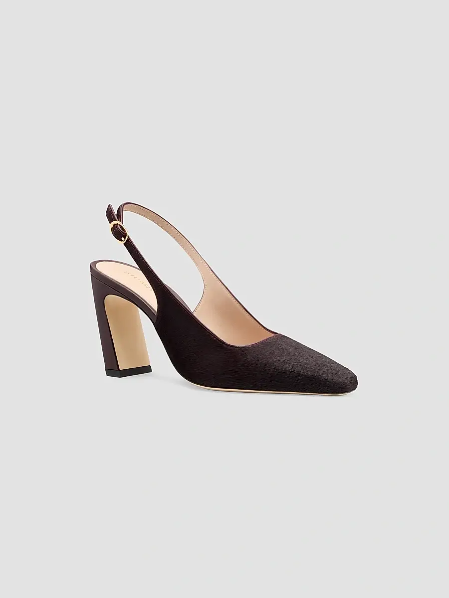 Stuart Weitzman Women's Stassi 85MM Suede Slingback Pumps - Boy'senberry | Thumbnail 2 Stuart Weitzman Women's Stassi 85MM Suede Slingback Pumps - Boy'senberry | Thumbnail 2