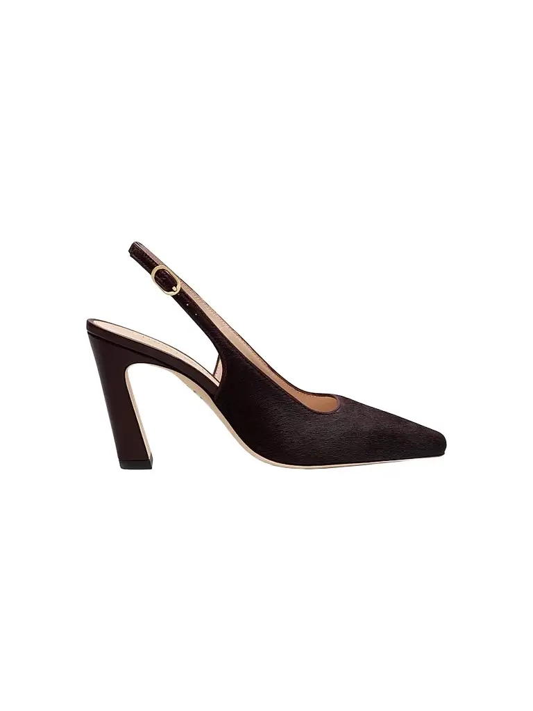Stuart Weitzman Women's Stassi 85MM Suede Slingback Pumps - Boysenberry | Image 1 Stuart Weitzman Women's Stassi 85MM Suede Slingback Pumps - Boysenberry | Image 1