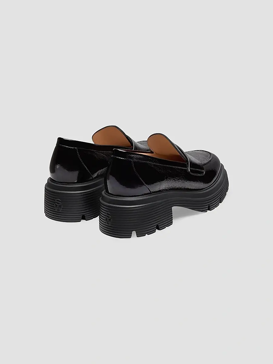 Stuart Weitzman Women's Hudson Lite Patent Leather Penny Loafers | Thumbnail 3 Stuart Weitzman Women's Hudson Lite Patent Leather Penny Loafers | Thumbnail 3