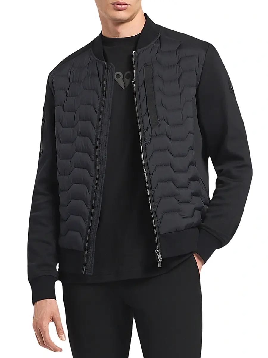 Moose Knuckles Men's Granite Down Bomber Jacket | Thumbnail 4