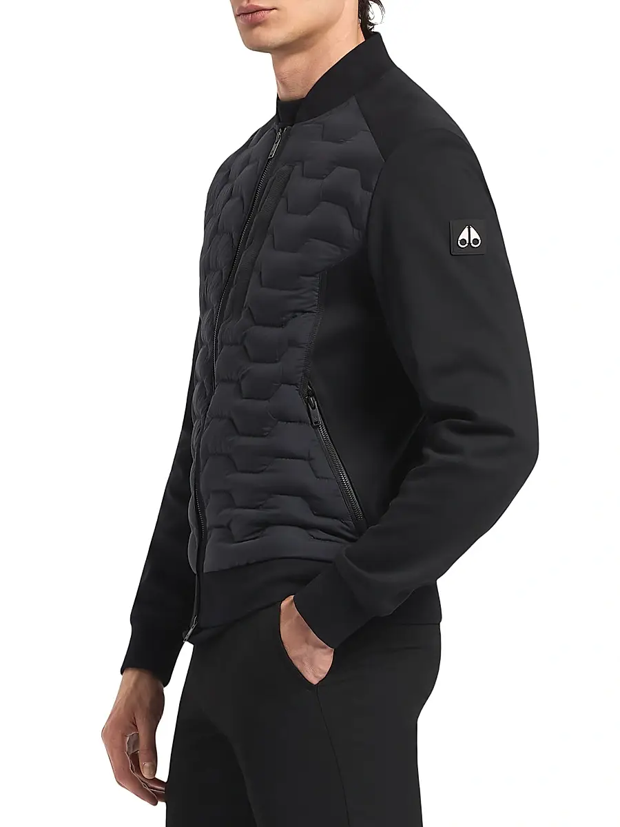 Moose Knuckles Men's Granite Down Bomber Jacket | Thumbnail 5