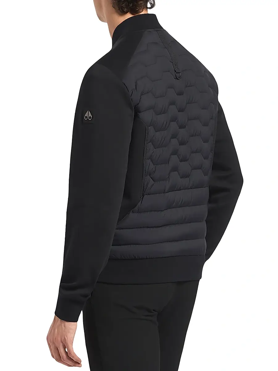 Moose Knuckles Men's Granite Down Bomber Jacket | Thumbnail 6
