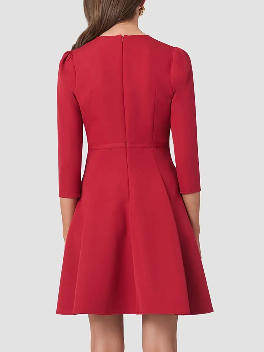 Shoshanna Women's Cindy Crêpe Bow Mini Dress | Thumbnail 3 Shoshanna Women's Cindy Crêpe Bow Mini Dress | Thumbnail 3
