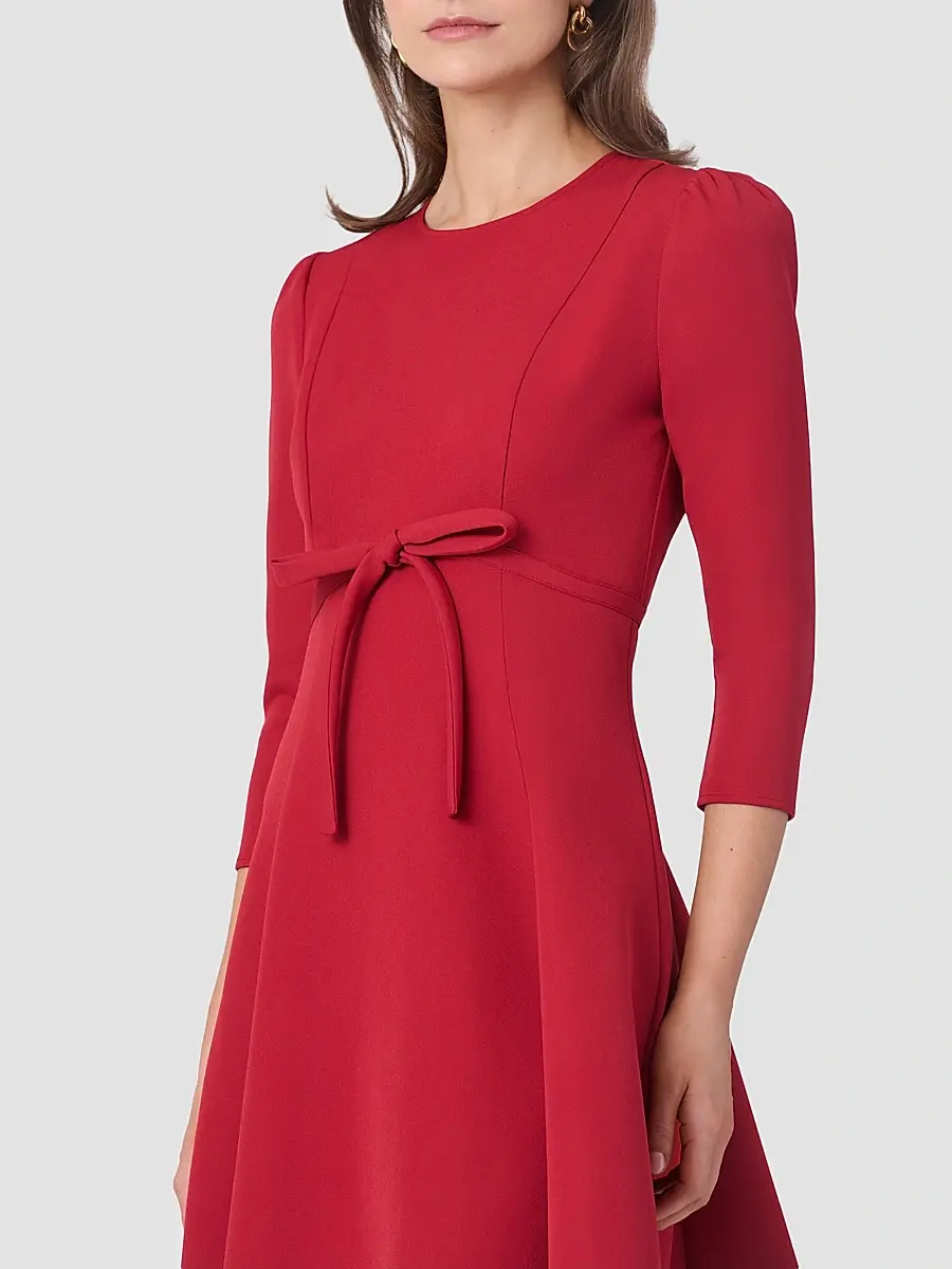 Shoshanna Women's Cindy Crêpe Bow Mini Dress | Thumbnail 4 Shoshanna Women's Cindy Crêpe Bow Mini Dress | Thumbnail 4